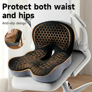 Memory Foam Seat Cushion Non-Slip Breathable MachineWashable for All-Day Comfort Solution Tired of Achy Back& Legs Upgrade Your Chair Instantly