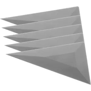 5Pcs Window Tint Squeegee Triangle Contour Card Scraper Grey Corner Squeegee Vinyl Wrap Tool Kit for Car Wrapping Tinting Film Installation