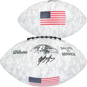 Rashod Bateman Baltimore Ravens Autographed Wilson 2024 Salute To Service Football - Fanatics Authentic Certified