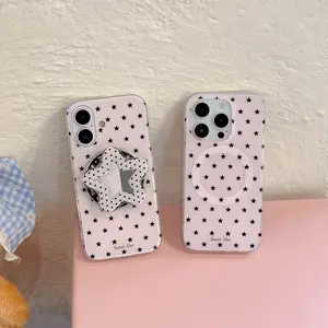 Pink Star Mirror Airbag Phone Holder - Magnetic Extendable Stand - Everyday Desktop Support - Beautiful, Portable, and Practical - Suitable as a Valentine's Day or Thanksgiving Gift Smartphone Stand - Magnetic Mount