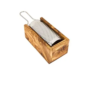 Verve Culture Olivewood Parmesan Cheese Box Grater in Brown