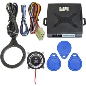 BANVIE Car Alarm System RFID Push Engine Start Button & Keyless Go System for Vehicle Anti-Thief Double Layer Start Protection