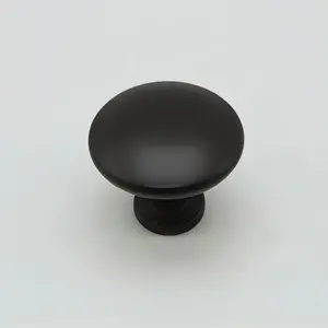 10 Set Zinc Cabinet Door Handles, Drawer and Vanity Door Pulls, Kitchen Cupboard Knobs, Bathroom Drawer Knobs, Round Matte with Screws, Cabinet Hardware, Multipurpose