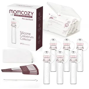 Momcozy Colostrum Collector Reusable Breast Milk Collector with Storage Case and Cotton Wipe, Portable Colostrum Container BPA Free, Multi-Use Collector 5ml