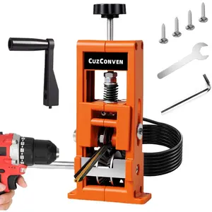 Wire Stripper Machine,0.04-1 Inch Scrapping Copper Wire Peeler Machine, Drill Powered/Hand Crank Dual-drive Wire Stripper Tool for Scrap Copper Recycling & DIY etc.