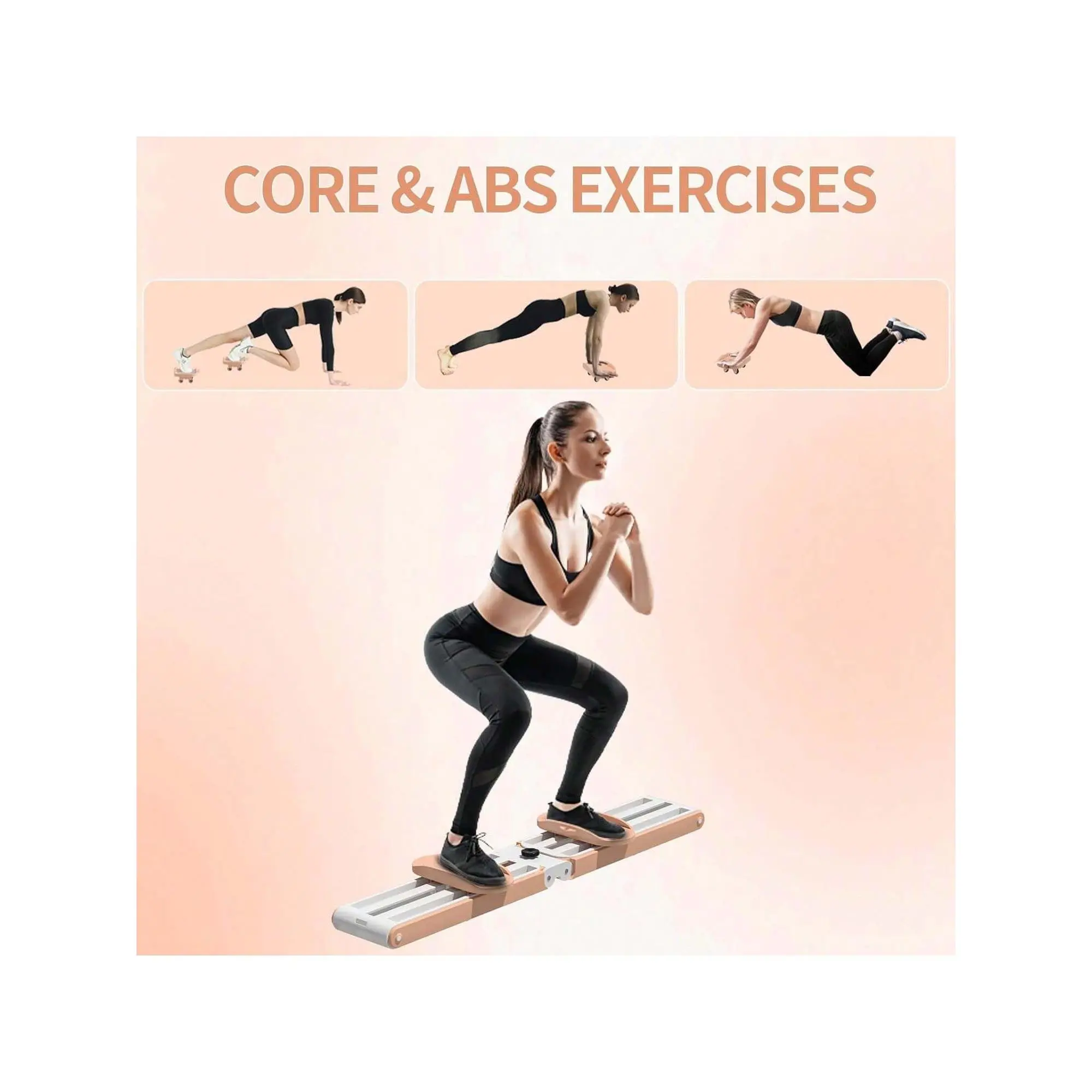 Ski Machine Pelvic Floor Muscle Trainer, Indoor Home Ski Machine, Steel Slide Ski Machine, Double Bearing Pulley, No Shaking, Silent Exercise  leg machine