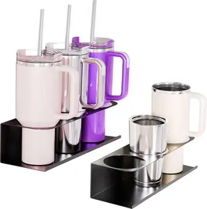 Tumbler Organizer for Countertop Stackable Cup Holder for 30oz & 40oz Tumblers 2 PCS Durable Storage Solution