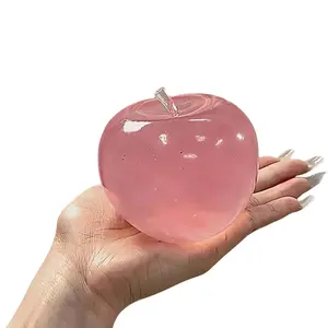 Crystal Apple Stress Ball Decompression Squeeze Relaxation Toy, Soft Ultra-Thin Skin, Smooth Texture, Moldable Non-Rebound, Perfect for Festivals and Parties