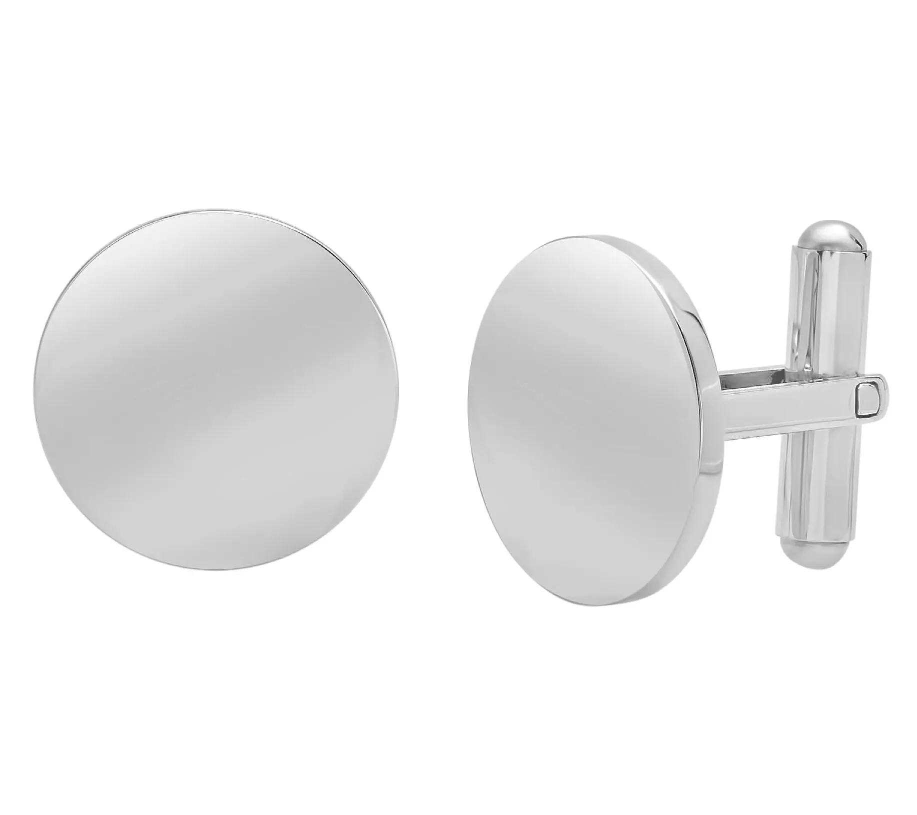 Steel By Design Men's Round Cufflinks