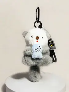 Cute Sea Otter Plush Keychain, Soft Stuffed Toy Fish Cat Doll, Bag Charm Pendant, Birthday Gift for Friends and Family, All Seasons, Cute Otter Design