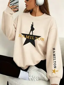 Women's Hamilton Musical Inspired Sweatshirt, Casual Round Neck Long Sleeve Pullover, Soft Comfortable Fabric, Perfect Gift for Fans
