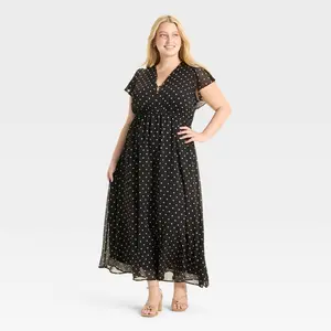 Women's Dolman Short Sleeve Maxi A-Line Dress - A New Day