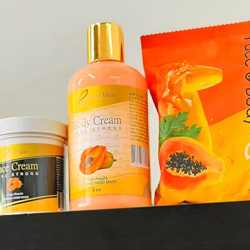 12 Kits Wholesale miniset Papaya &   Skincare tools Book - Organic Moisturizer for Lifesyle Care