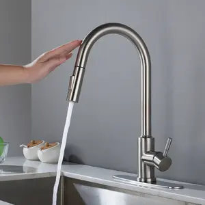 Anti-Rust Sturdy Kitchen Faucet with Touch Control, Pull-Down Sprayer, Single Lever, and Detachable Head
