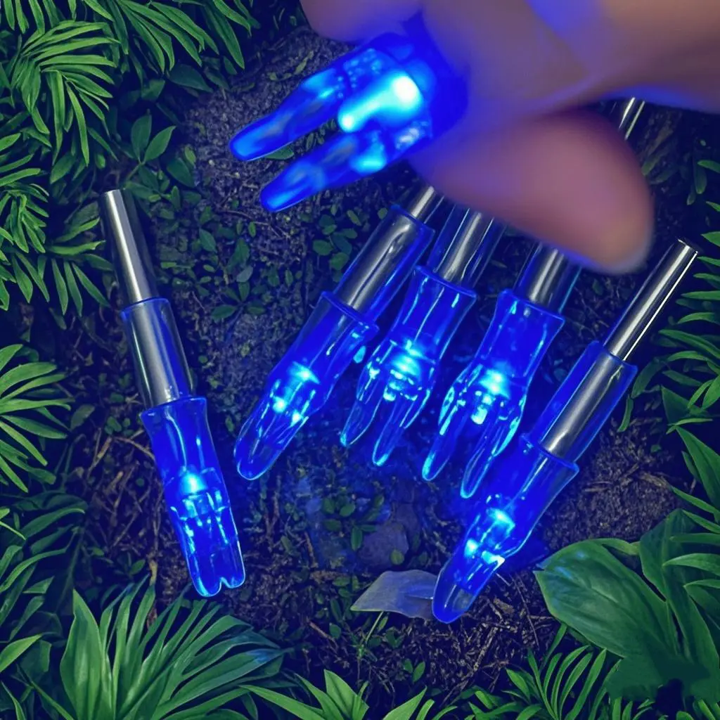 12pcs S Led Lighted Nocks Fit for 6.2 mm Arrow Archery Sport Equipments