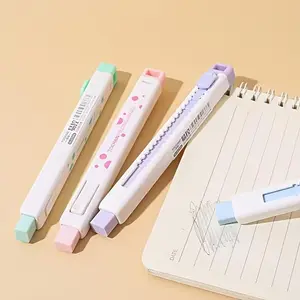 1/4pcs Random Color Erasers, No Mess Silicone Erasers for School Supplies, Office Stationery Supplies, Fun Creative Stationery Without Residue