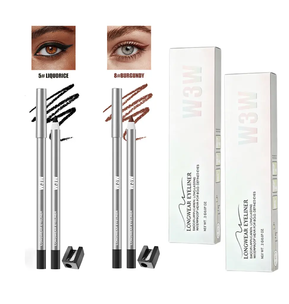 Waterproof Gel Eyeliner Pencil - Smooth Creamy Glide Texture, Smudge-Resistant, Precision Winged Application for Inner/Outer Eyelids, Daily & Night Makeup Use