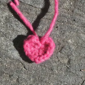 Pink Heart Crochet Hearts