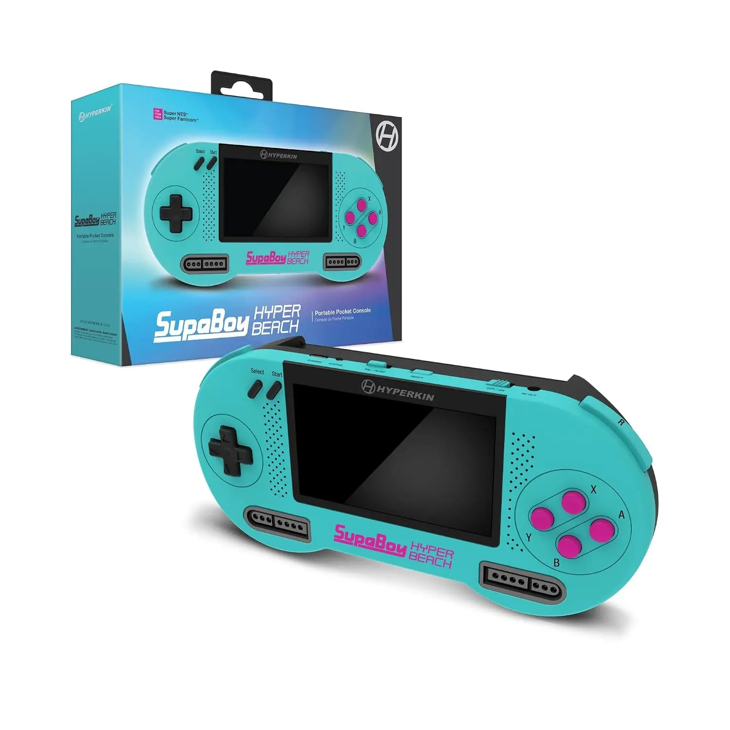 Hyperkin SupaBoy Hyper Beach Portable Pocket Console for Super NES/Super Famicom