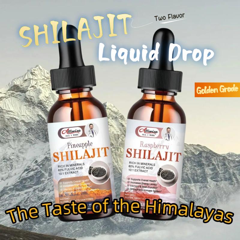 【Shilajit Liquid Drops 2 FL.OZ 60ml per Bottle】With Fulvic Acid&85+ Trace Minerals Complex Supplement Edible Fitness Healthcare Dietary