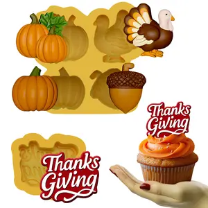 thanks giving turkey silicon mold 2 pieces