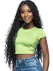 38 Inch Long Box Braids Curly Lace Wigs for Women, Gorgeous Fluffy Wigs with Baby Hair, Synthetic Braided Full Lace Wigs for Party, Daily Use