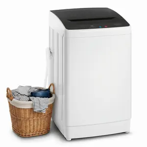 [ Father's Day Gift ]30LBS Washing Machine, Full-Automatic Portable Washer with Stainless Steel Drum, Electric Laundry Machine, Washer and Spin Dryer Combo with Drain Pump for Home, Apartment