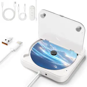 Car Portable CD Player with USB & AUX Ports - Universal External CD Player for Cars Laptops TVs - Compatible with Android 4.4+ Audio DVD