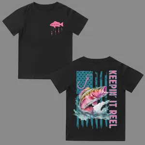 Youth Keepin' It Reel Girls Fishing T-Shirt, Bass Fishing Girls Shirt, Gone Fishing, Country Girl, Lake Life, Fishing Fashion, Casual, Outdoors Outfit