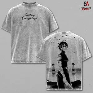 Maki Zenin Tee Washed – Jujutsu Kaisen Washed Anime Manga T-Shirt, Minimal Washed Combat Legacy Graphic Tee, Unisex Oversized Streetwear Shirt, Raw Power Anime Aesthetic Tee, Gift for JJK Fans