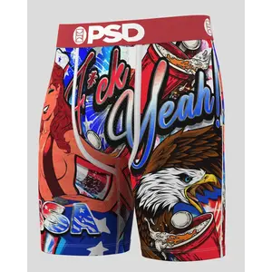 PSD Mens Freedom Boxer Brief - Standard Length 7 Inch Inseam, Soft and Breathable Poly Blend Fabric