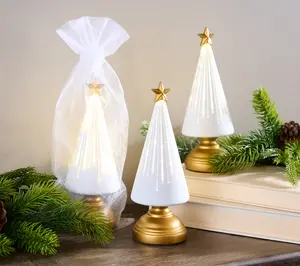 Set of 3 7.5" Starry Night Trees with Sheer Bags by Valerie