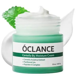 [oclance official] Centella B5 Calming Barrier Cream, Lightweight Non-Greasy Face Moisturizer for Sensitive Skin with Panthenol, Centella & 8-Peptide Complex, Fragrance-Free Korean Skincare, 1.85 fl oz (55ml)