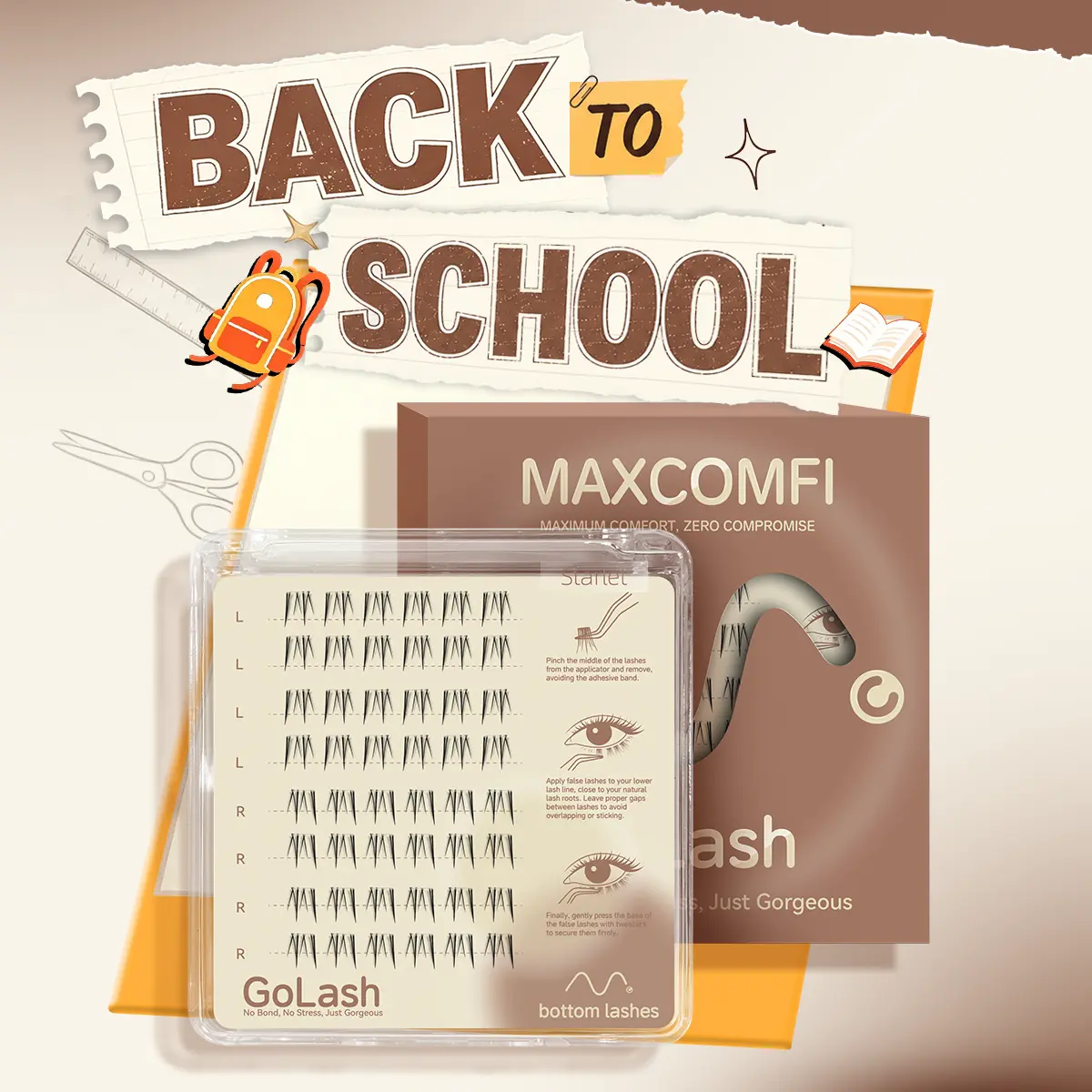 Maxcomfi Individual Lower Bottom Lashes  | Maxcomfi Individual Lower Lashes , Natural Under Eye False Lashes , Starlet Style Comfortable False Eyelashes for Makeup Application