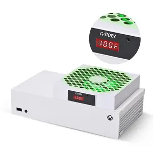 Cooling Fan for Xbox Series S with Automatic Fan Speed Adjustable by Temperature, LED Display, High Performance Cooling, Low Noise, 3 Speed 1500/1750/2000RPM (140MM) with RGB LED (White)