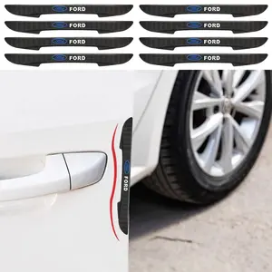 4Pcs Rubber Car Door Edge Anti-Collision Guard Protector Stickers Bumper Strips For Ford Fiesta Focus 2 3 Mk2 Mk3 Mondeo Fusion Kuga Ranger Mustang Explorer Ecosport Accessories