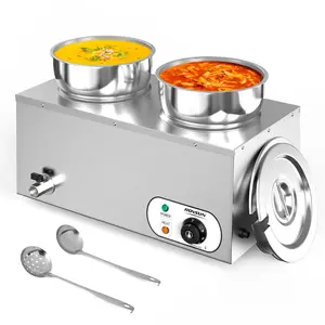 [TOP RATED - FLASH SALE] ROVSUN 15 QT Electric Soup Warmer Steam Table Countertop