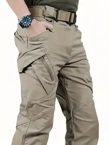 Men's Tactical Work Pants, Multi-Pocket Style, Adjustable Waist, All-Season Sports Pants, Durable Fabric, Outdoor Long Pants