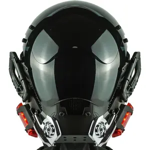 Punk mask cyber punk helmet led light up mask for adult cosplay halloween party music festival costume