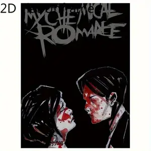 1pc Unframed My Chemical Romance Cheer Canvas Artistic Wall Art, Poster and Print, Artwork Wall Painting for Gift, Bedroom, Office, Living Room, Wall Decor, Home and Corridor Decoration Christmas Decor