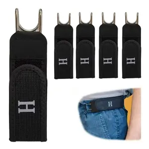 2pcs Convenient waistband adjustment belt Tactical Metal Hook Elastic Belt (Unisex)  Invisible Buckle Design | Soft Adjustable Side Belt