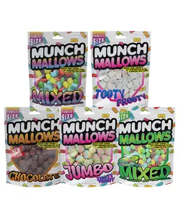 Munch Mallows Marshmallow Candy - Dual Texture Fruity Snack with Soft Marshmallow Inside & Candy-Coated Exterior Novelty Candies in Jumbo, Tooty Frooty, Chocolate, Mixed Fruit and Sour Flavors