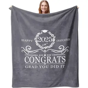 2025 Graduation Gifts for Her Him, Graduation Blanket Class of 2025, High School/College/Master Degree/PHD Graduation Gift for Women Men, Gifts for Nurse Student Graduate Throw Blanket 60"X50"