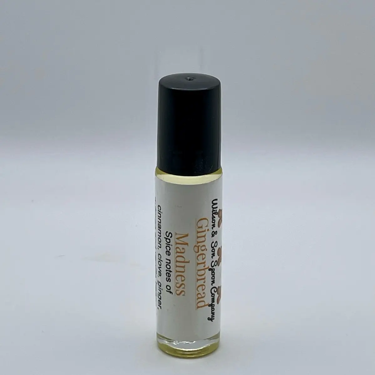 Gingerbread Scented Body Oil Roll-On, Hydrating and Nourishing Vegan Moisturizer with Almond and Ginger Oils for Gentle Body Care, 10 mL, Aroma, Body Oils