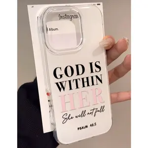 Scripture Unique GOD IS WITHIN HER Phone Case Boasting A Scratch-Resistant Imd Finish And Reinforced Corners Merging Durable Long-Lasting Wear With Comfortable Grip Feel For iPhone 17 16 15 14 13 12 11
