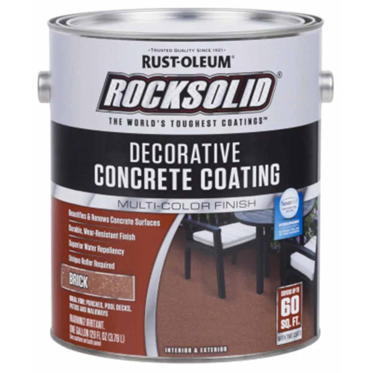 212 MAIN Rust-Oleum 230224 1gal Interior-Exterior Decorative Concrete Coating - Textured Brick Finish, Exterior Paint, Non-Slip, Extremely Durable & Wear Resistant, Protects, Beautifies & Renews Concrete Surfaces, Ideal for Patios, Home DIY Projects, Beau