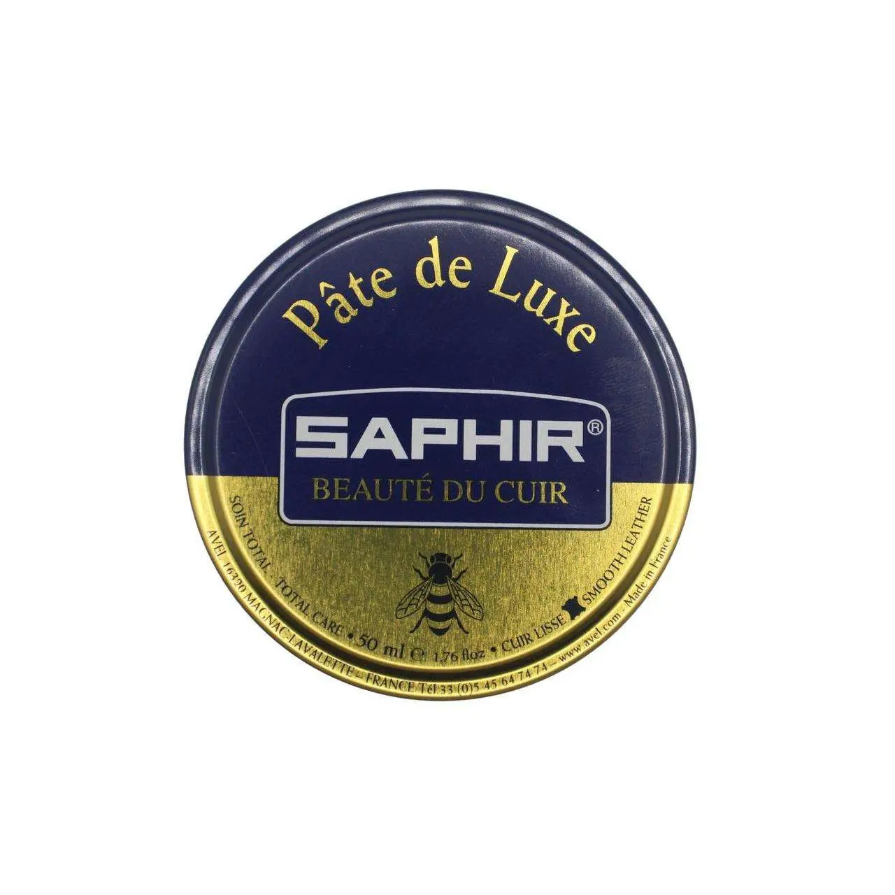 SAPHIR Pate de Luxe Premium Leather Shoe Wax Polish, Classic High-Gloss Finish with Beeswax & Carnauba for Nourishing & Conditioning, 50 ml, Care, Protect, Premium Leather Care, On The Go, Footwear, 1.76 Fl Oz, Beeswax Blend, Protects And Conditions Leath