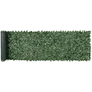 summervibes Artificial Ivy Privacy Fence, 39x158in Green Wall Screen with Mesh Backing, Strengthened Joints, Faux Hedge Vine Leaf Decoration for Outdoor Garden, Patio, Ivy Fence