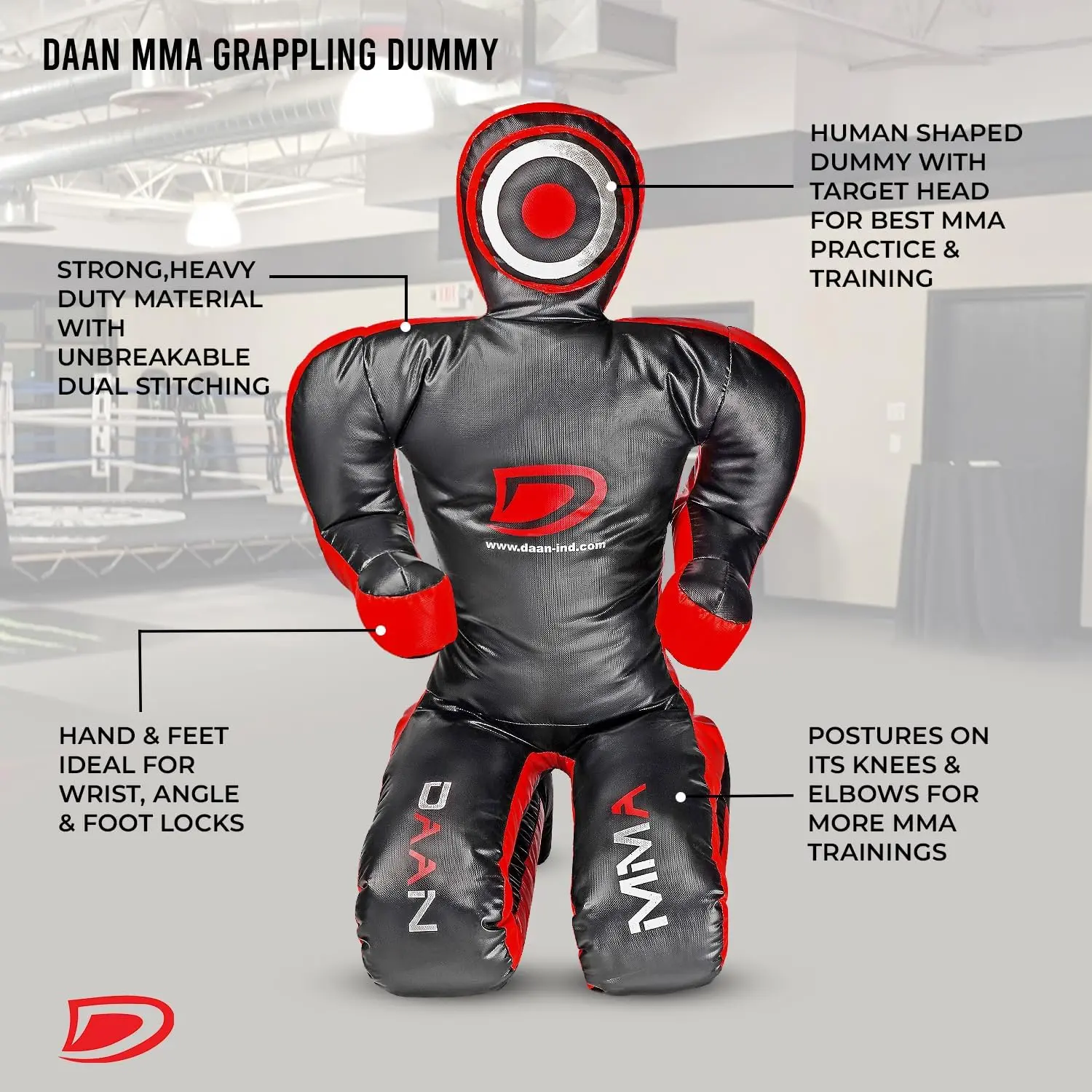 Grappling Dummy for Wrestling Judo Karate BJJ JIU Jitsu Punching MMA Dummies Mixed Martial Arts Police Training Self Defense 180cm UNFILLED