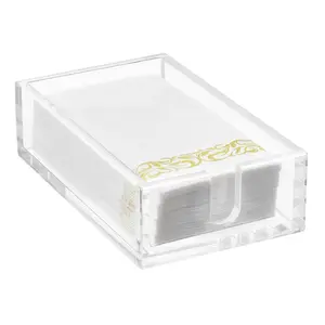 【DealsForYouDays】VEVOR Acrylic Napkin Holder, 9.1 x 5.5 x 2.6 inch, Clear Bathroom Guest Towel Storage Tray with U-Shaped Opening, Disposable Paper Towel Holder for Bathroom Kitchen Parties Weddings & Various Events